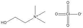 Molecular Structure of 17876-30-1 (Ethanaminium, 2-hydroxy-N,N,N-trimethyl-, perchlorate (salt))